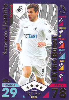 Fernando Llorente Swansea City 2016/17 Topps Match Attax Extra Update Card #UC26